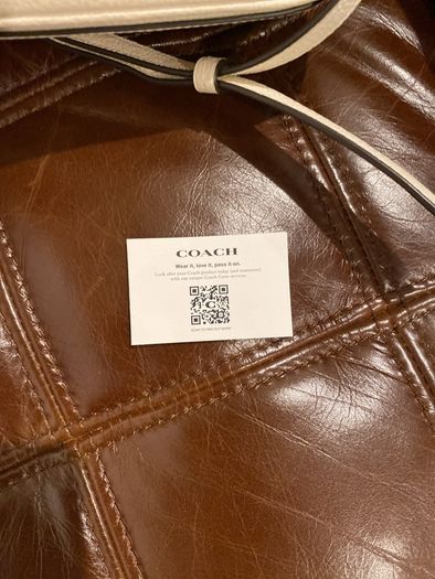 Cream leather Coach bag