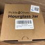 Glass Pickle Jar with Strainer Flip, Pickle Container with Lid,Olives Hourglass Jar,Pickle Juice Separator jar 1000ml Image 2