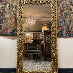 FLASH SALE ! Was 495 Now 375 ! Beautifully Carved Giltwood Freestanding Mirror