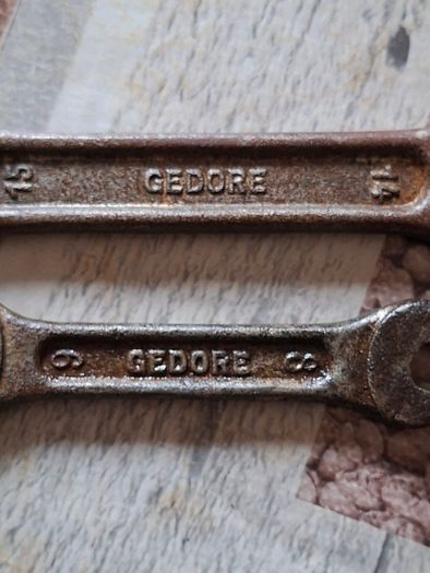 2 Antique Gedore double-sided open-ended Germany spanners, Postage Available or Collection