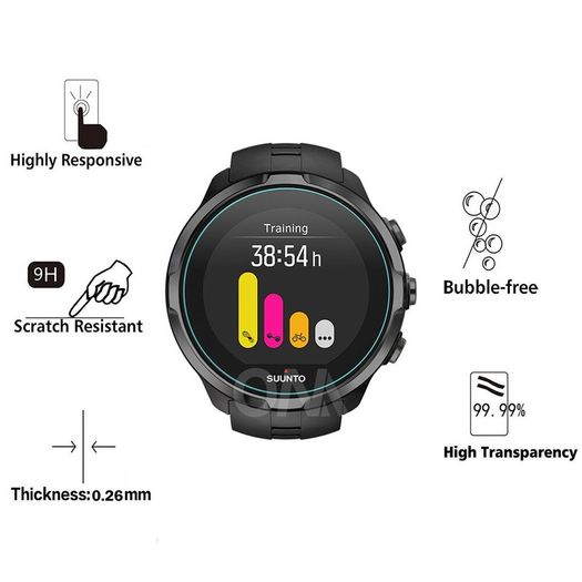 9H Premium Tempered Glass For SUUNTO 3 Fitness Smartwatch Screen Protector for SUUNTO 3 Fitness Film Accessories