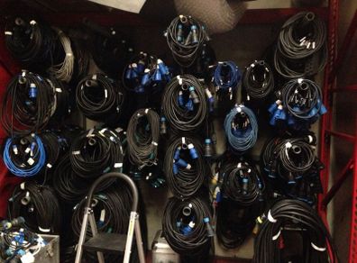 Large Selection of Cables , Power 13a 16a 32a 63a single and three phase Socapex Ho7 audio lighting video etc.