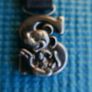 Vintage MICKEY MOUSE letter S metal keyring key chain keychain  Disney Image 3