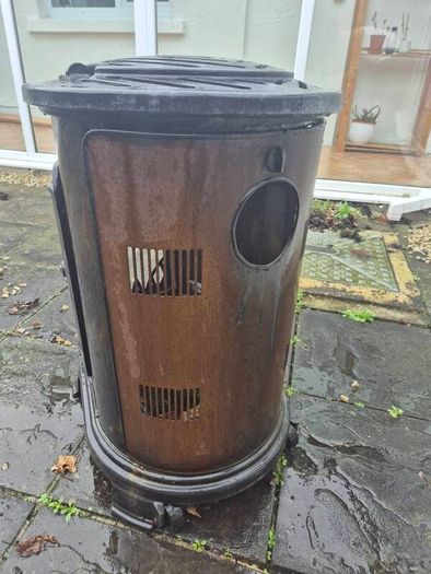 Old province gas heater (used as outdoor fire pit)