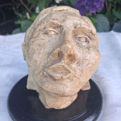 National College of Art Mid Century Paster Of Paris Mounted Bust