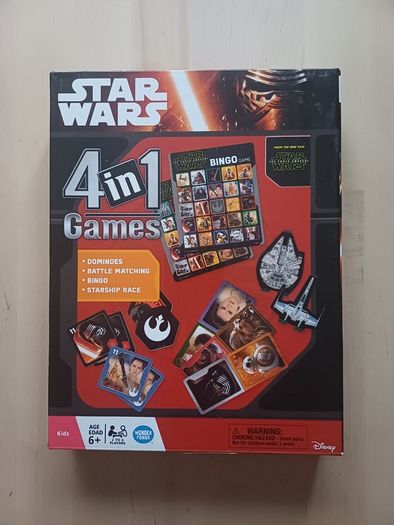 Star Wars 4 in 1 Disney Family Board Game (Dominoes Bingo Matching Racing)