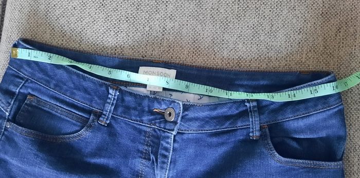 Monsoon cotton denim jeans 32 waist and 28 leg or size 14 in very good condition with no issues see last two photos for exact measurements FREE STANDARD POSTAGE INCLUDED