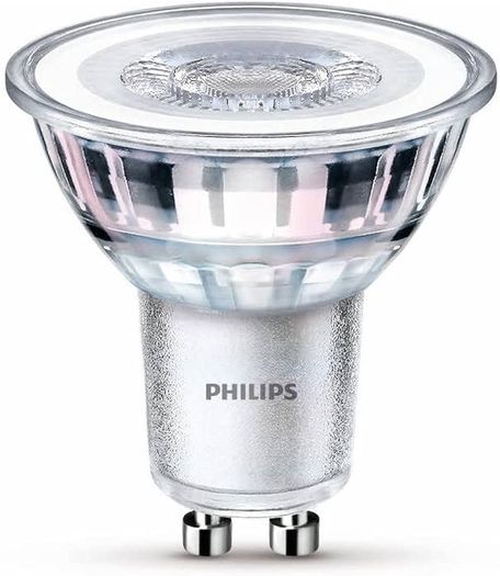Lighting Philips LED Classic GU10 Bulbs, Pack of 6 (50 W), Reflector LED Spotlights with Warm White Light, Energy-Saving Lamps with Long Service Life