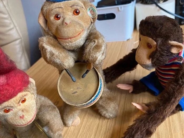 Vintage Max Carl West Germany Wind-Up Monkeys