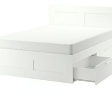 IKEA Brimnes Double Bed with Storage Headboard