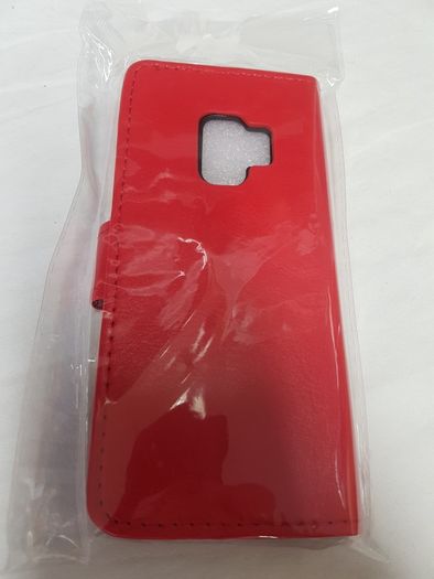 Red Leather book case Mobile Phone for Samsung galaxy S9