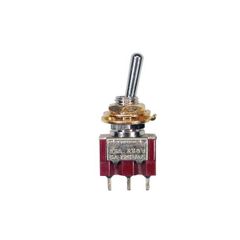 2-Way Mini Toggle Switch, Double Pole, (ON-ON) Gold