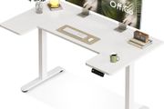 Standing Desk, 140cm U Shaped Height Adjustable Desk with 3 Memory Smart Panels, Electric