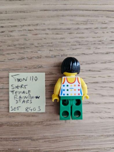 lego twn110 shirt female rainbow stars, set 8403