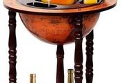Vintage Globe Shaped Mini Bar Drinks Cabinet Whisky Wine Spirits Cabinet  Alcohol Host Trolley