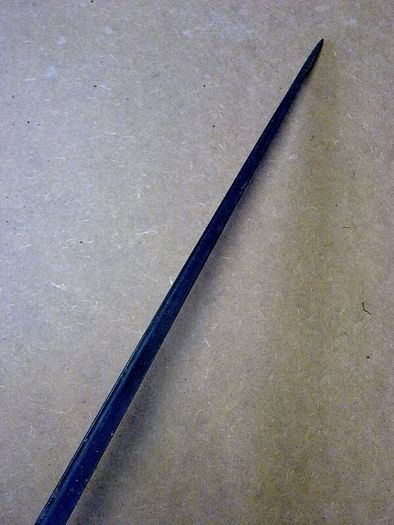 19th century French bayonet with brass and wooden handle.