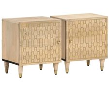 Bedside Cabinets 2 pcs 40x33x46 cm Solid Wood Mango