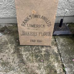 Old Ranks Flour juet bag . Framed