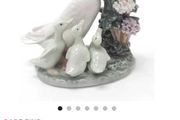 Lladro "How Do You Do?" Figurine : Mother Duck with Ducklings &amp; Snail