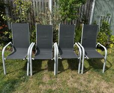 4 X Aluminium Garden Chairs