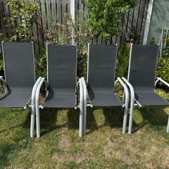 4 X Aluminium Garden Chairs