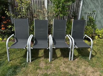 4 X Aluminium Garden Chairs