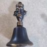 Collectable  african mask Hand Brass Bell. Image 4