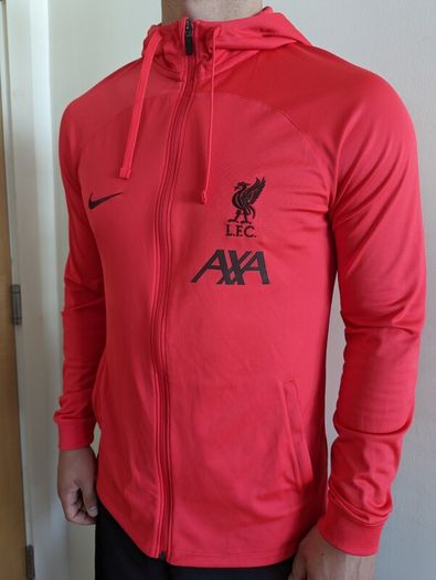 hooded men , Original Liverpool Strike Tracksuit With Hood - Red MEN jacket M hoodie