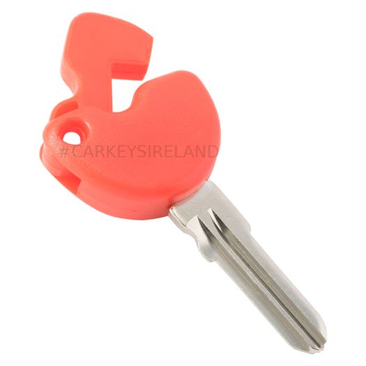 Replacement Key for Vespa, Piaggio Motorcycles ZD14R (Red)