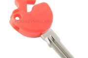 Replacement Key for Vespa, Piaggio Motorcycles ZD14R (Red)