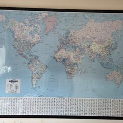World Map Framed FREE