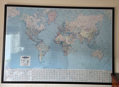 World Map Framed FREE