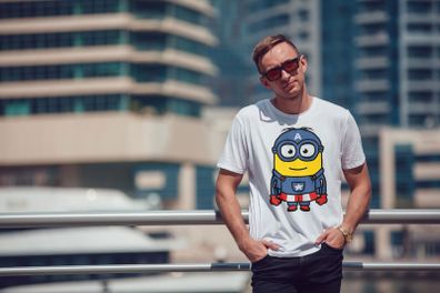 Minion Captain America Inspired T-shirt Tee Top Shirt Great Gift Present Idea