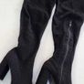Black Lurex Stretchy Over the Knee Boots Sz 41 (Fit 7-7.5UK) - Rrp 60 Image 4