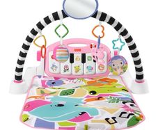 Fisher-Price Glow And Grow Kick & Play Piano Gym Pink