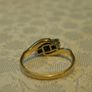 18ct Gold & Platinum Three Stone Diamond Crossover Ring - Size L, 2.7g, Antique/Vintage Image 5