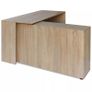 Corner Desk 4 Shelves Oak Image 2