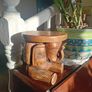 Vintage carved wooden elephant plant stand Image 2