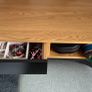 Wood desk with two drawers Image 2