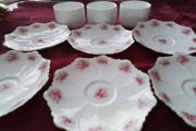 Six Pretty China Saucers