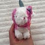 Little Live Pets Scruff-a-lots Cutie Cuts Series 2 Pink Unicorn Soft Plush approx. 11 cm. Used Please see photos Image 4