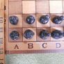 Vintage Folding Wooden Travel Chess Set With Hand Carved Pieces 13" x 13" Image 6