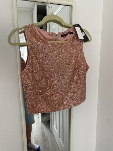 Swamp glitter crop top new with tags