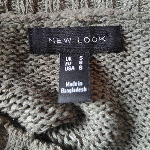 Knitted Khaki NEW LOOK dress, with side slits, size S