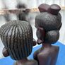 Pair of hand carved African busts Image 8