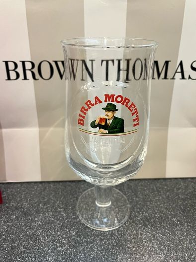 birra Moretti beer pint glass