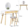 BRAND NEW Nordic Dressing Table Bedroom Dresser Small Apartment Modern Minimalist Vanity Dressing Tables Makeup Organizer Desk Image 5