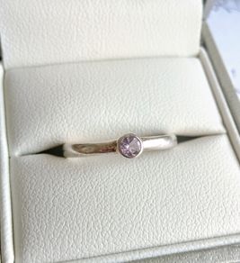 925 Sterling silver amethyst ring - size L