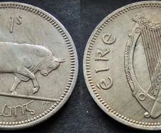[#583] - Ireland 1966 | 1 Shilling | 1s | Bull | KM.14a