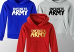 Kids Infinite Army Hoodie Youth Infinite List Youtuber Merch Gamer Top Boys Girls Unisex Sweater Hooded Sweatshirt size 5-15 Birthday Gift
